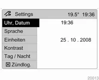 Opel Antara. Info-Displays