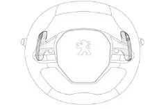 Peugeot 5008. Bedienelemente am Lenkrad