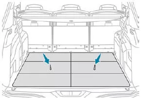 Peugeot 5008. Faltböden zusammenklappen