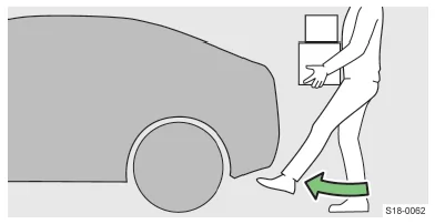 Skoda Kodiaq. Klappe öffnen/schließen