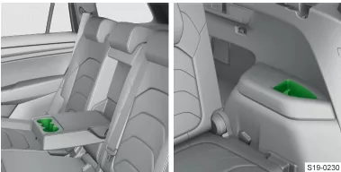 Skoda Kodiaq. Getränkehalter hinten