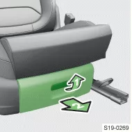 Skoda Kodiaq. Ablagefach unter dem Vordersitz