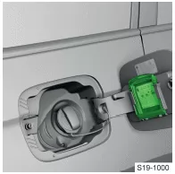 Skoda Kodiaq. An der Tankklappe