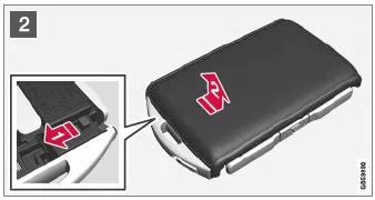 Volvo XC60. Batterie im Transponderschlüssel austauschen