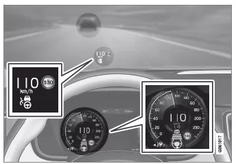 Volvo XC60. Displayanzeige zu Pilot Assist