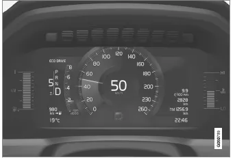 Volvo XC60. Fahrerdisplay