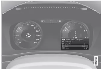 Volvo XC60. Einstellungen des Fahrerdisplays
