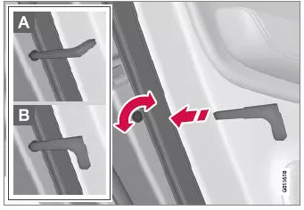 Volvo XC60. Kindersicherung aktivieren und deaktivieren