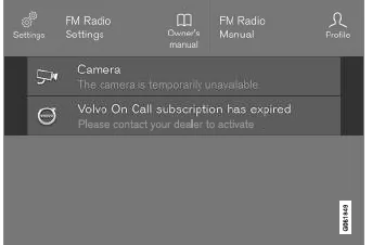 Volvo XC60. Meldung im Center Display verwalten