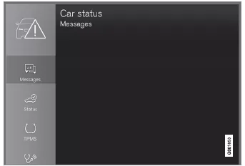 Volvo XC60. Behandlung gespeicherter Meldungen des Fahrerdisplays