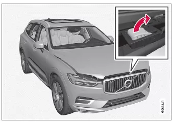 Volvo XC60. Motorhaube öffnen und schließen