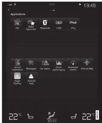 Volvo XC60. Radio einschalten