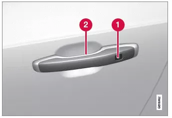 Volvo XC60. Schlüssellos verriegeln und entriegeln