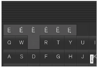 Volvo XC60. Tastatur auf dem Center Display verwenden