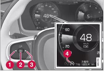 Volvo XC60. Tempomatfunktion deaktivieren