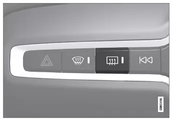 Volvo XC60. Heckscheiben- und Außenspiegelheizung aktivieren und deaktivieren