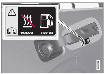 Volvo XC60. Kraftstoff einfüllen