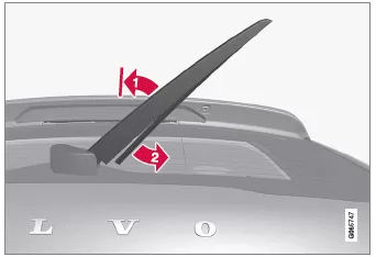 Volvo XC60. Wischerblatt Heckscheibe austauschen